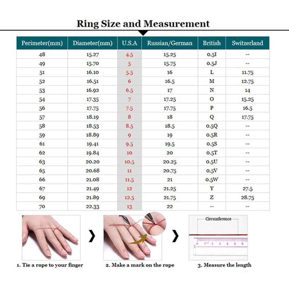 Определить размер пальца для кольца