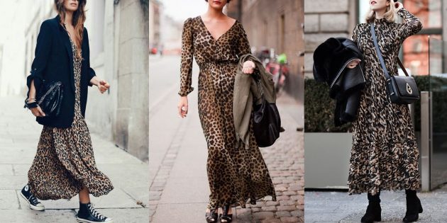 Модные платья 2019 с леопардовым принтом
