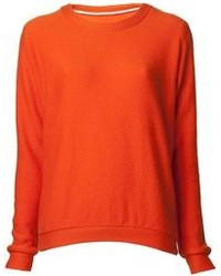 Оранжевый свитер с круглым вырезом