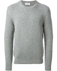 Серый свитер с круглым вырезом