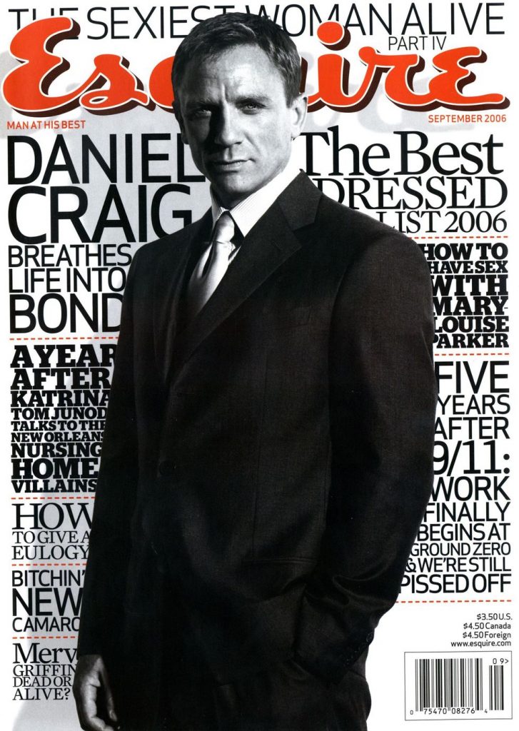 обложка Esquire US коллекция история Дэниел Крейг