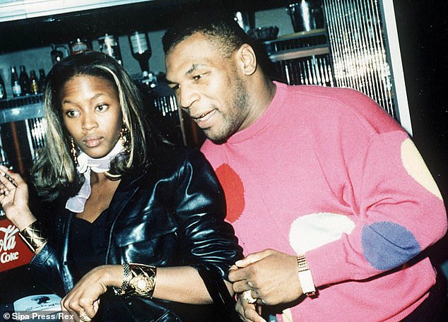 Campbell has also been pictured with Mike Tyson, who was jailed for six years after being convicted of raping beauty queen Desireee Washington in 1992. (Tyson and Campbell pictured together in Paris in 1994)