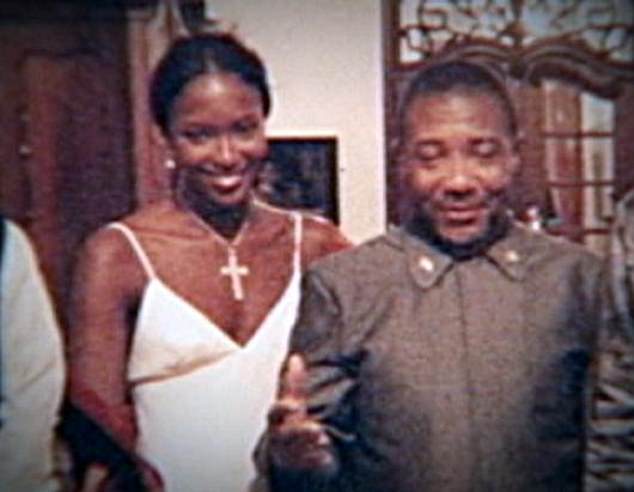 Campbell was summoned to the International Criminal Court in 2010 to testify during the trial of former Liberian president Charles Taylor. He was on trial for war crimes. The supermodel reportedly received a blood-soaked diamond from Taylor. (Pictured: Campbell with Taylor at a dinner with South African president Nelson Mandela, South Africa, in 1997)