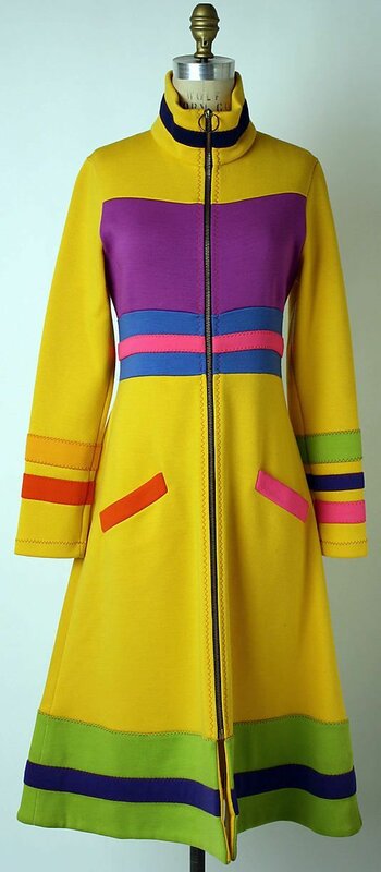 Models Wearing Bright Coats by Guy Laroche