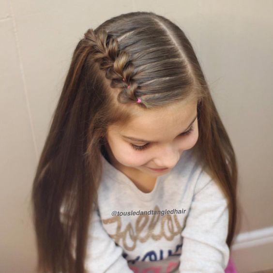 Фото прически девочке в школу на длинные волосы