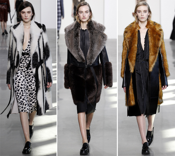 Модные пальто меховые женские Calvin Klein Collection
