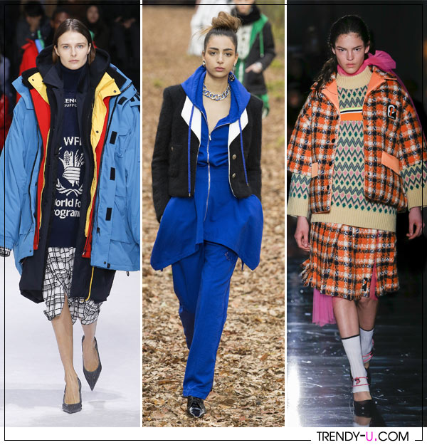 Многослойные образы от Balenciaga, Chanel & Prada осень-зима 2018-2019