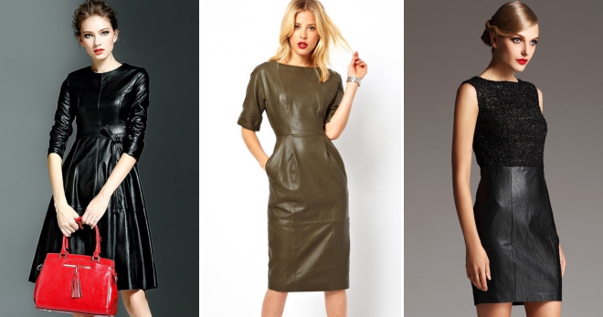 Кожаные платья – 40 фото модных моделей на любой вкус
