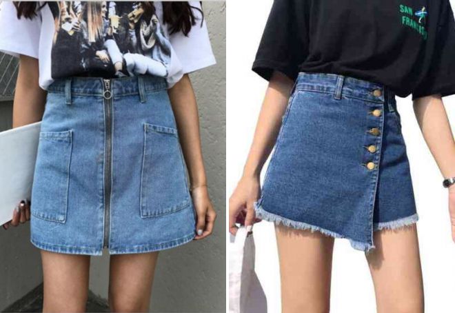 модные джинсовые юбки лето 2018
